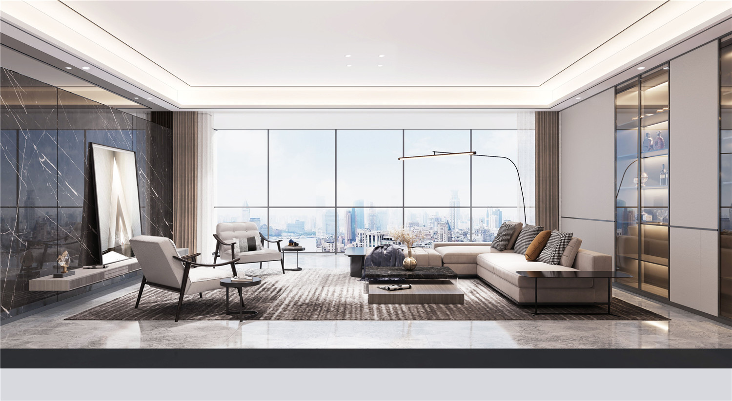 168㎡樣板間客餐廳