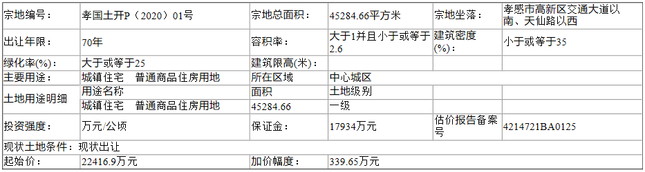 孝感 樓市 土拍