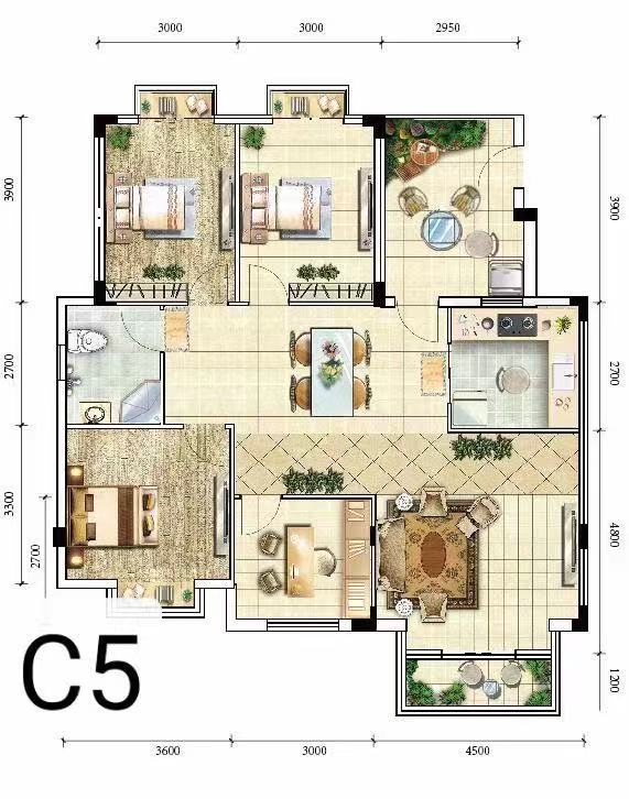 海川·梧桐郡--洋房 5#樓建面約135.13㎡