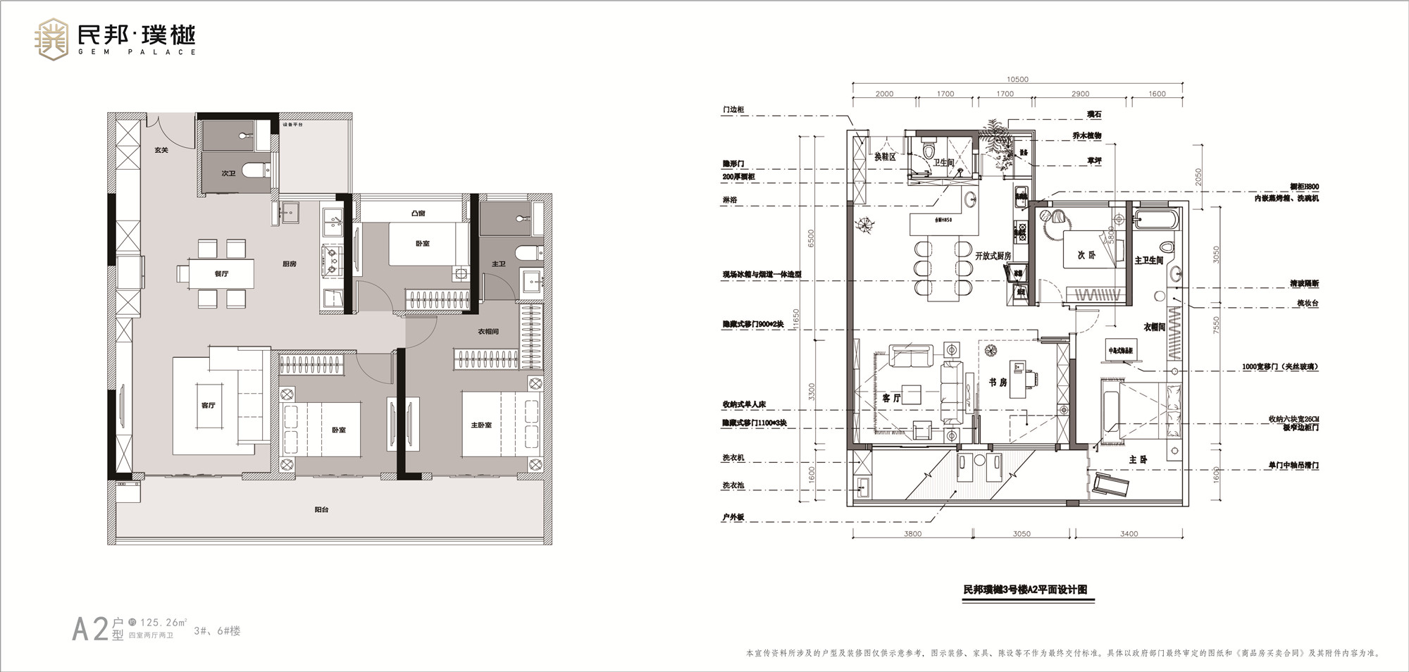 民邦·璞樾-3#6# 125.26平米（南戶）戶型