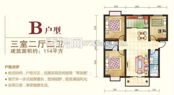 西河福樂家園B戶型戶型圖