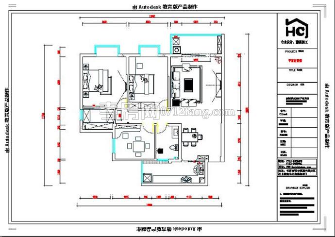 金張灣花園三室兩廳戶型圖