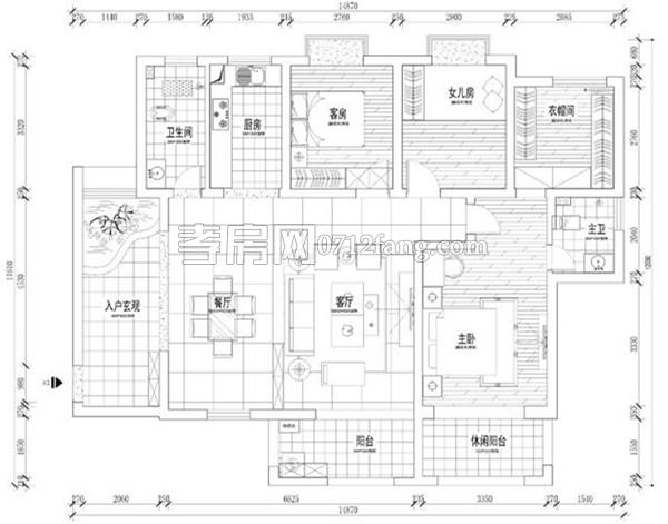 全洲盛世城北城3室2廳戶型圖