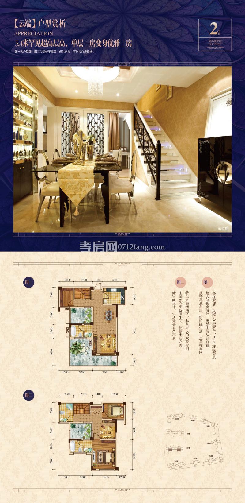 中建·國際花園二期（尚都）--復(fù)式1-2號(hào)樓戶型