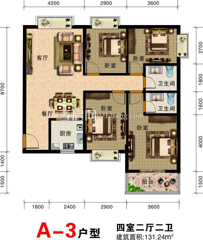 東方星城A-3戶型圖