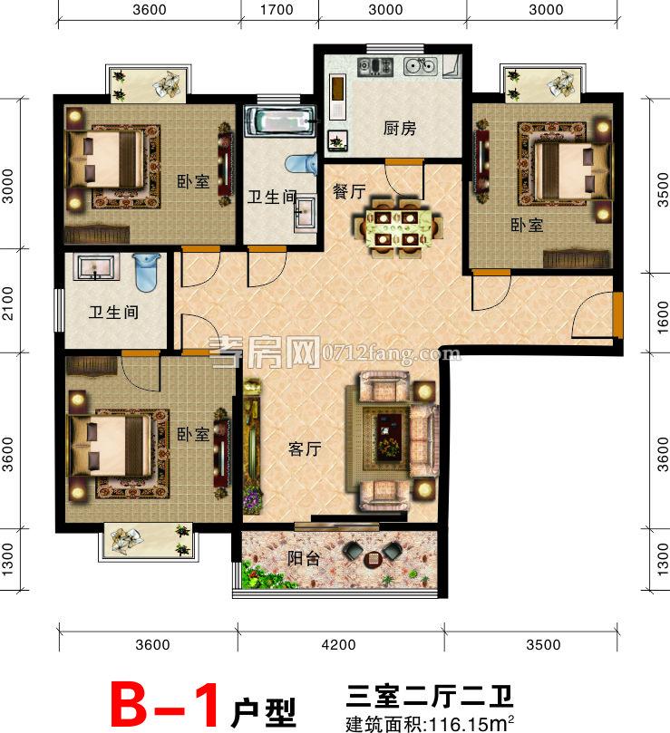 東方星城B-1戶型圖