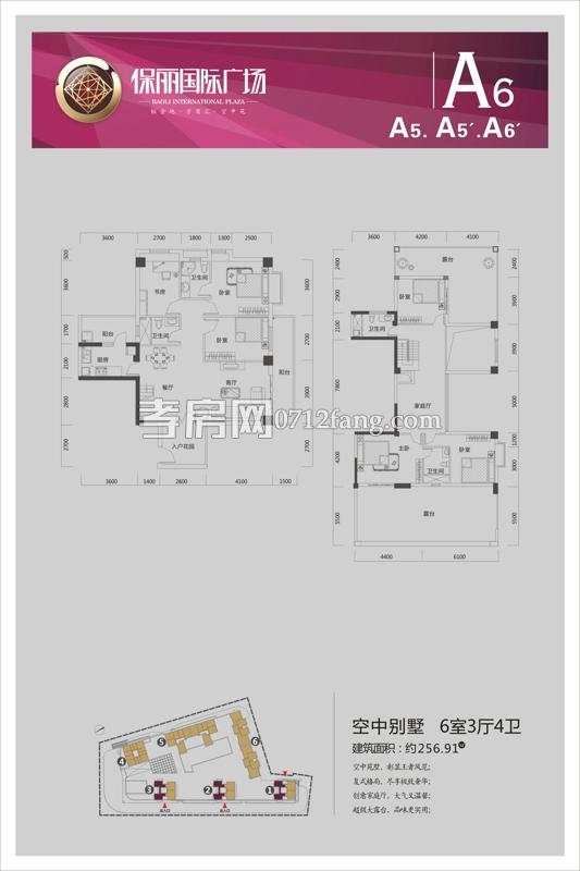 保麗國際廣場A6戶型圖