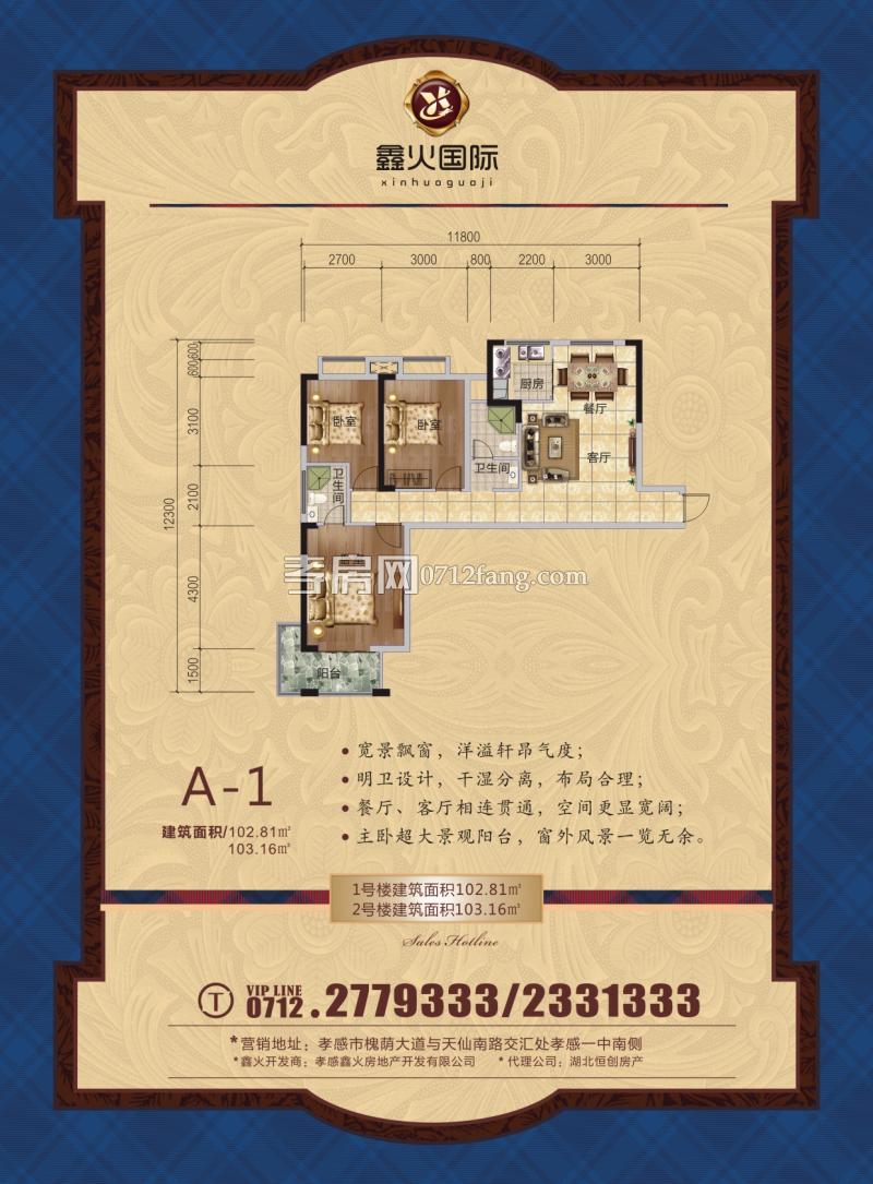 鑫火國(guó)際A1戶型戶型圖