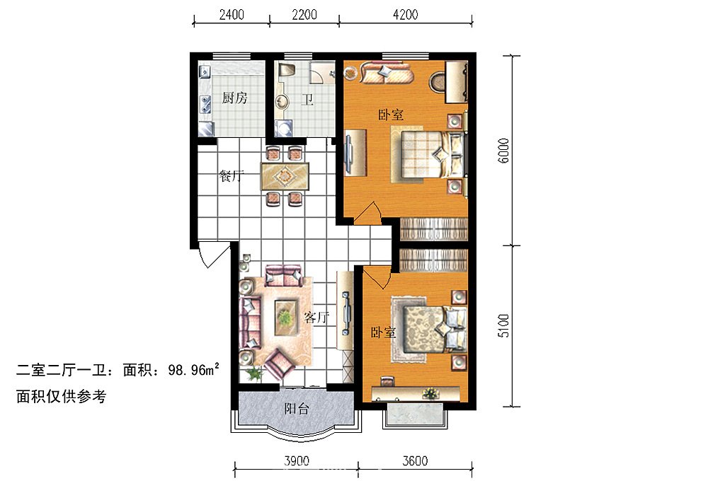 兩室兩廳一衛(wèi)