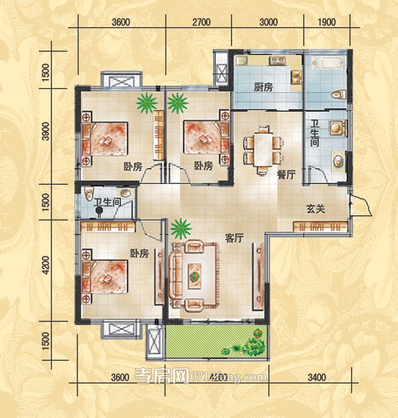 錦繡同升6A戶型戶型圖