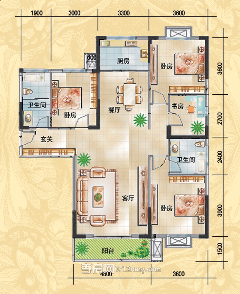 錦繡同升6A1戶型戶型圖