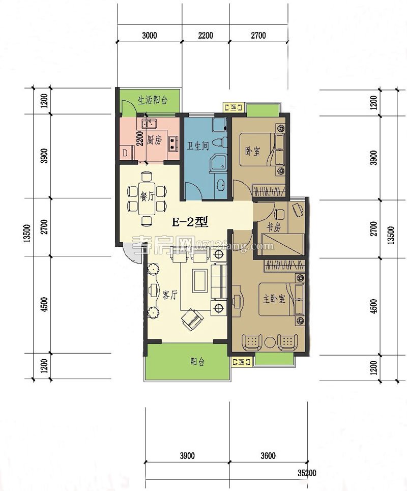 康錦馨苑E2戶型戶型圖