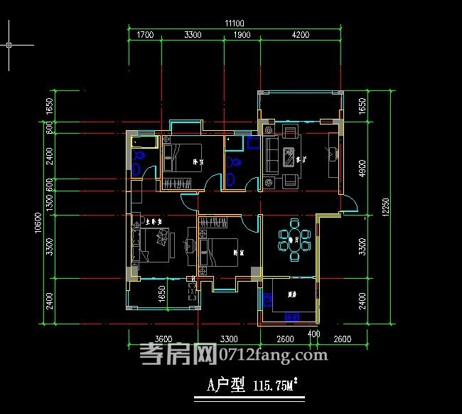 世紀(jì)花城A戶型戶型圖