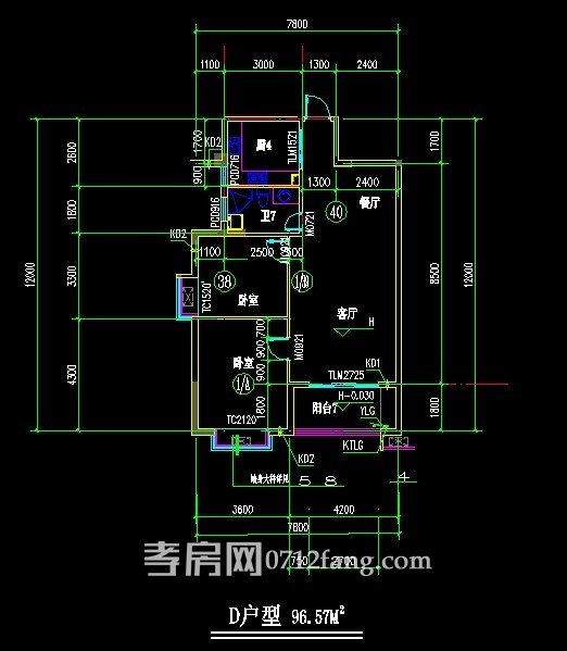 世紀(jì)花城D戶型戶型圖