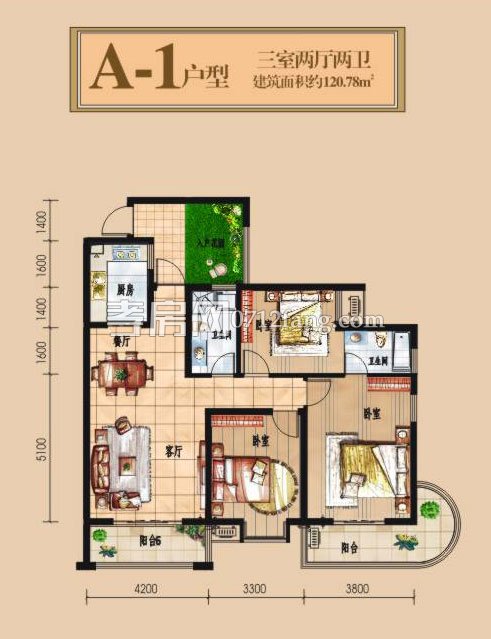 柳岸春城--A-1戶型