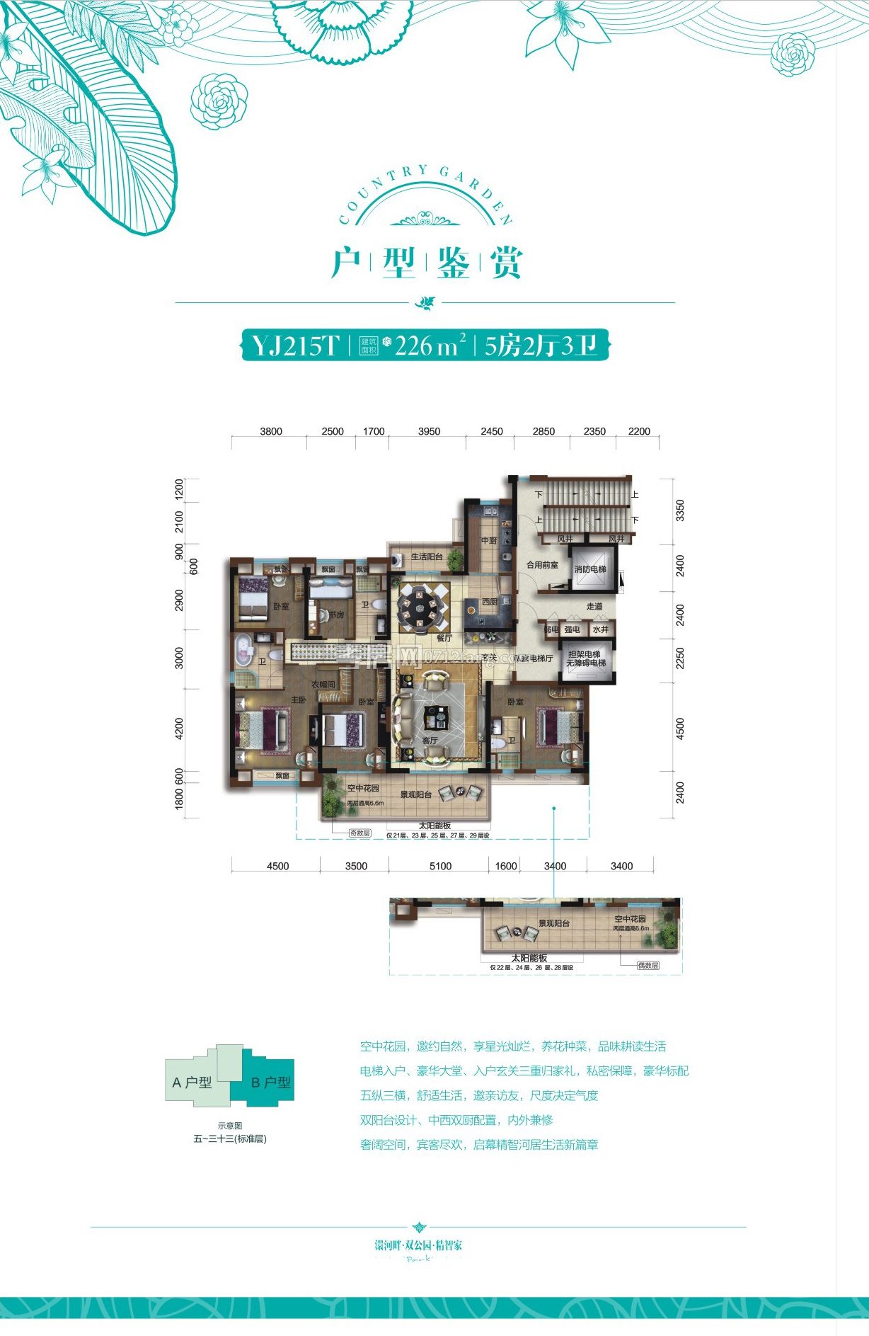 碧桂園·中央公園2#樓YJ215T戶型圖