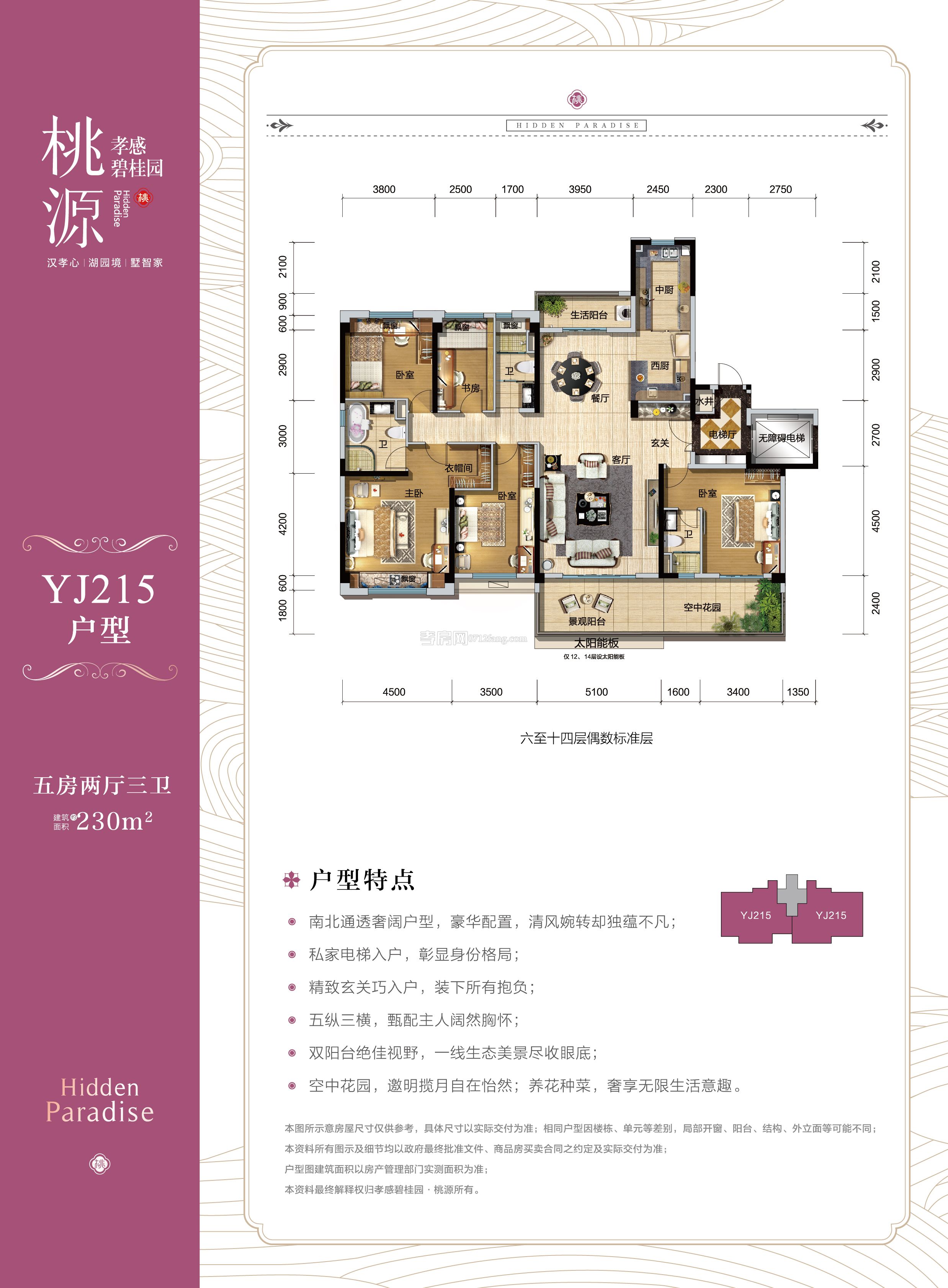 孝感碧桂園·桃源12#樓YJ215戶型戶型圖