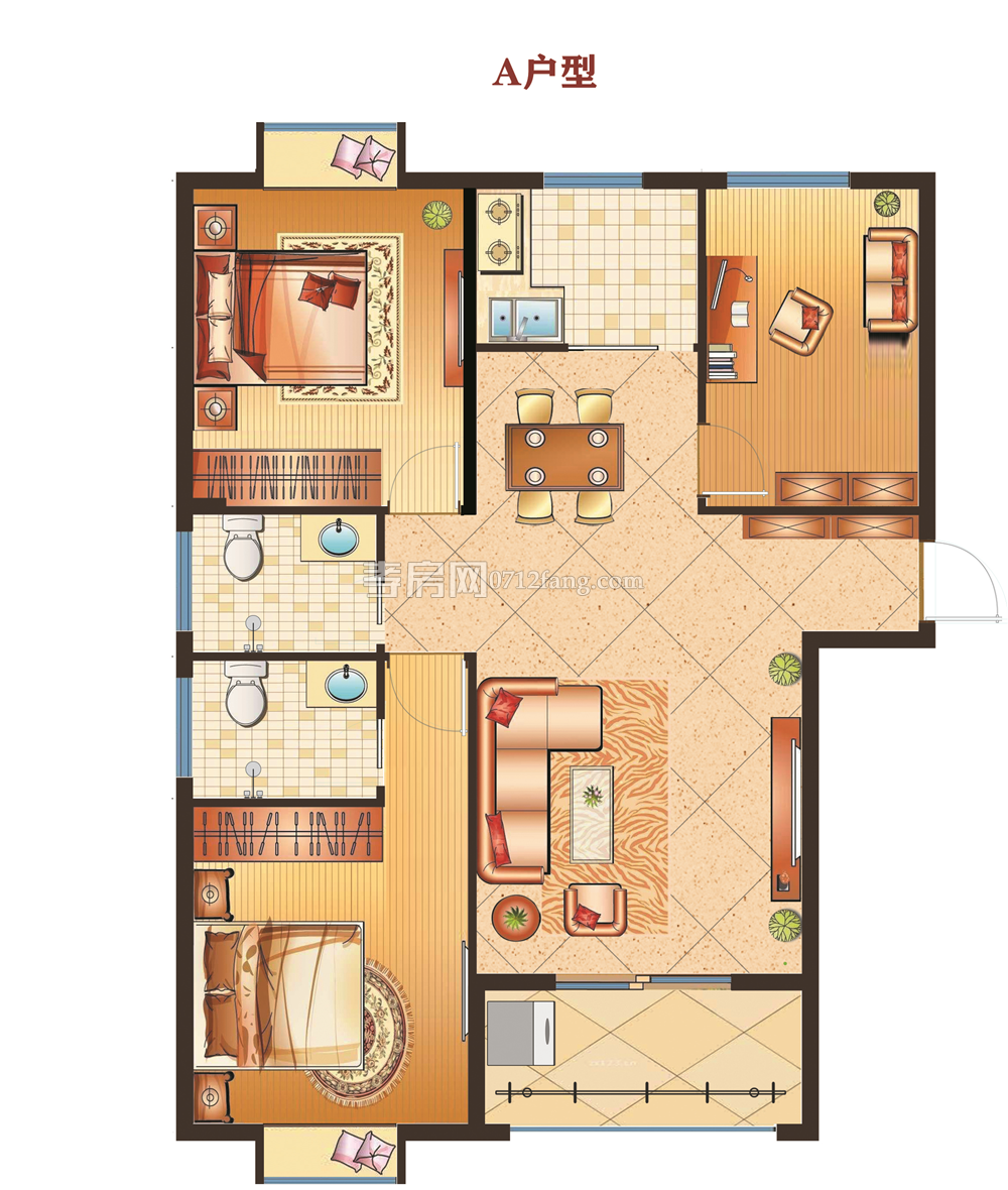 東閘睿園A戶型戶型圖