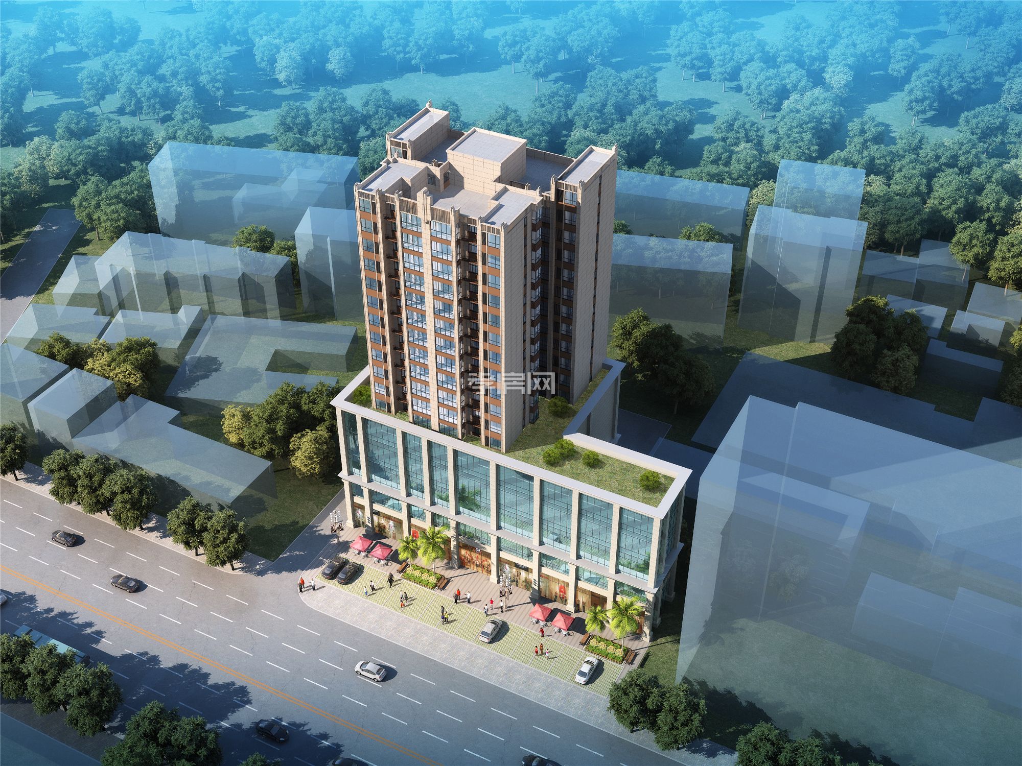 單棟鳥(niǎo)瞰圖