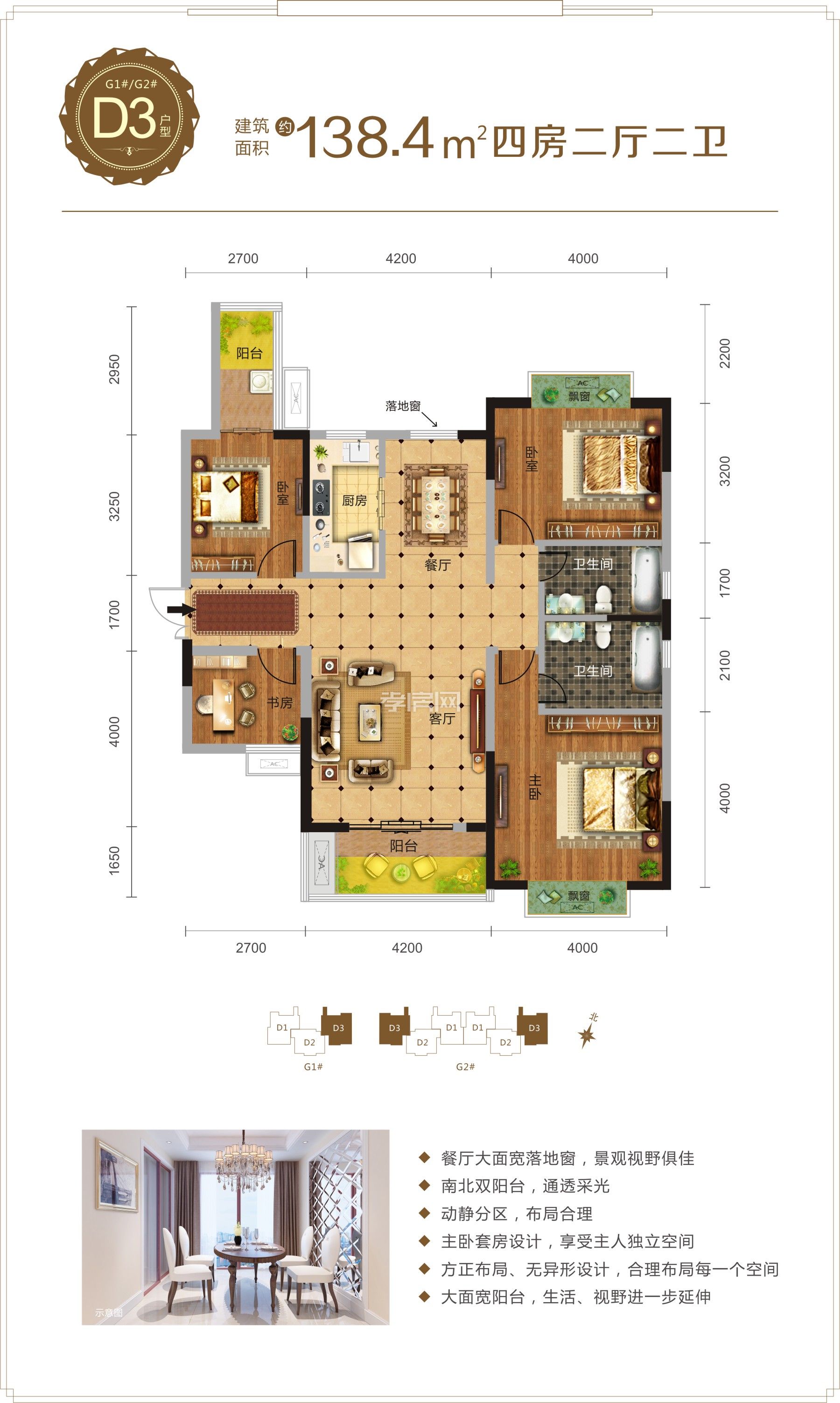 萬(wàn)錦城--G1/G2號(hào)樓D3戶型