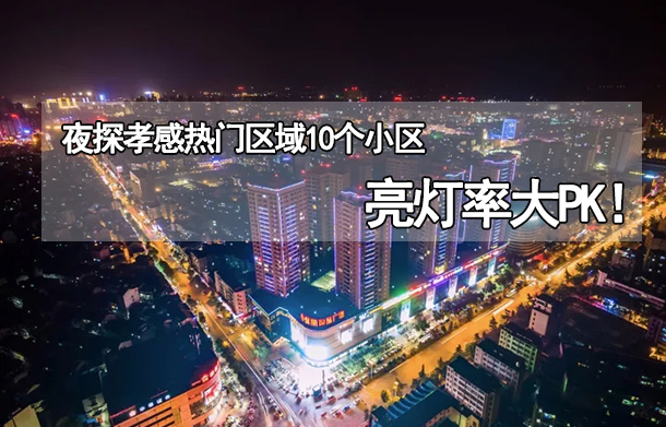 夜探孝感熱門(mén)區(qū)域10個(gè)小區(qū) 亮燈率PK！