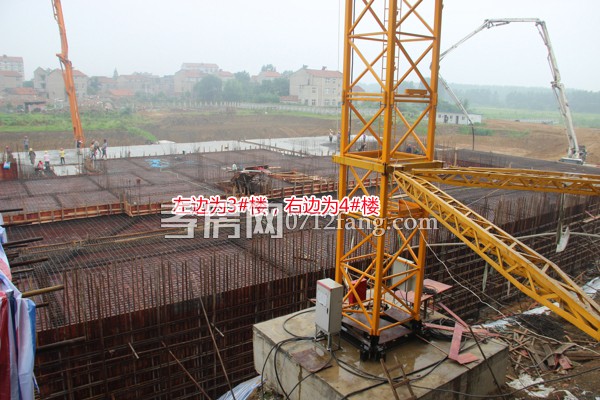 港錦新城6月項(xiàng)目進(jìn)度：2#樓主體部分建至7層