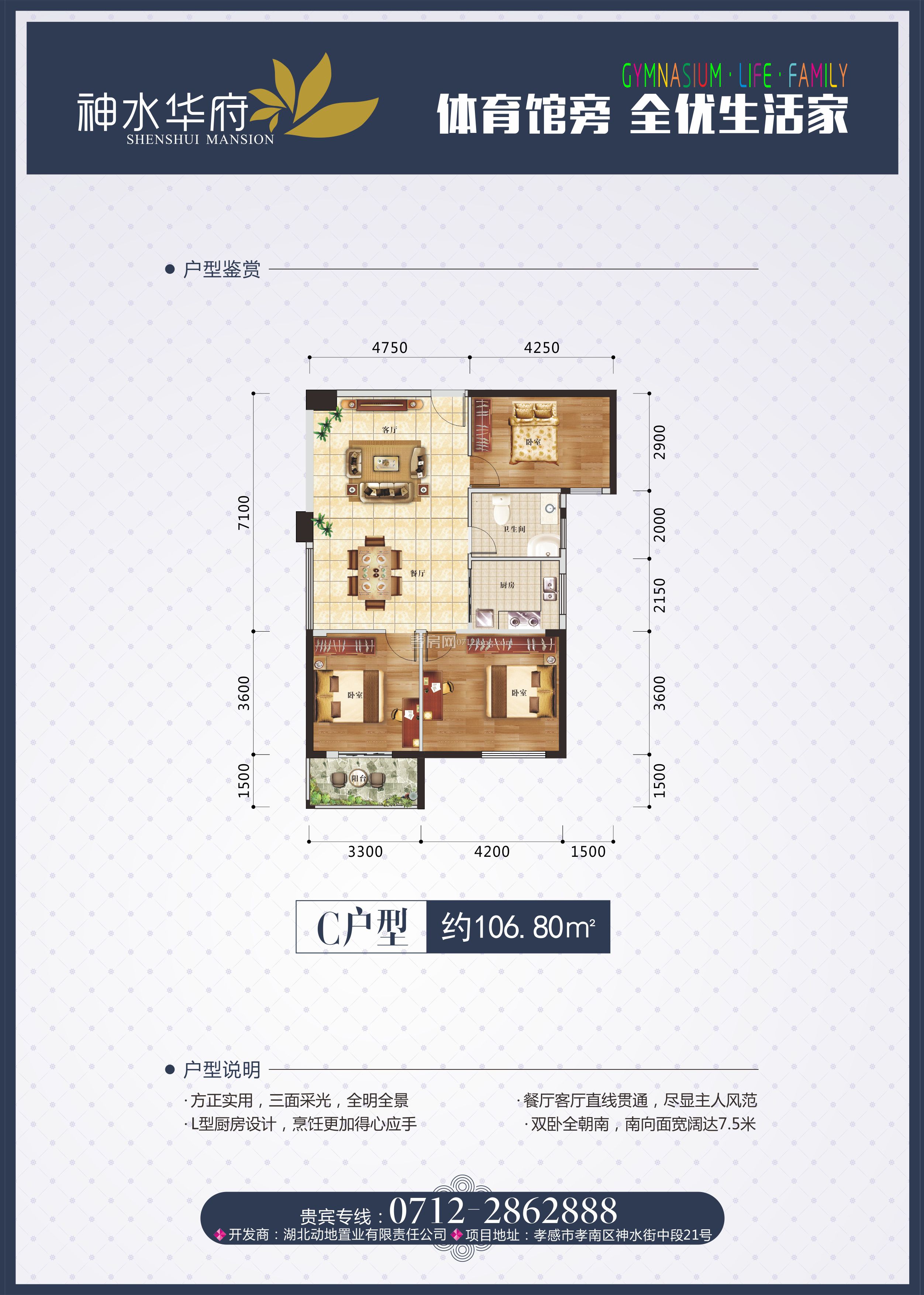 神水華府C戶型戶型圖