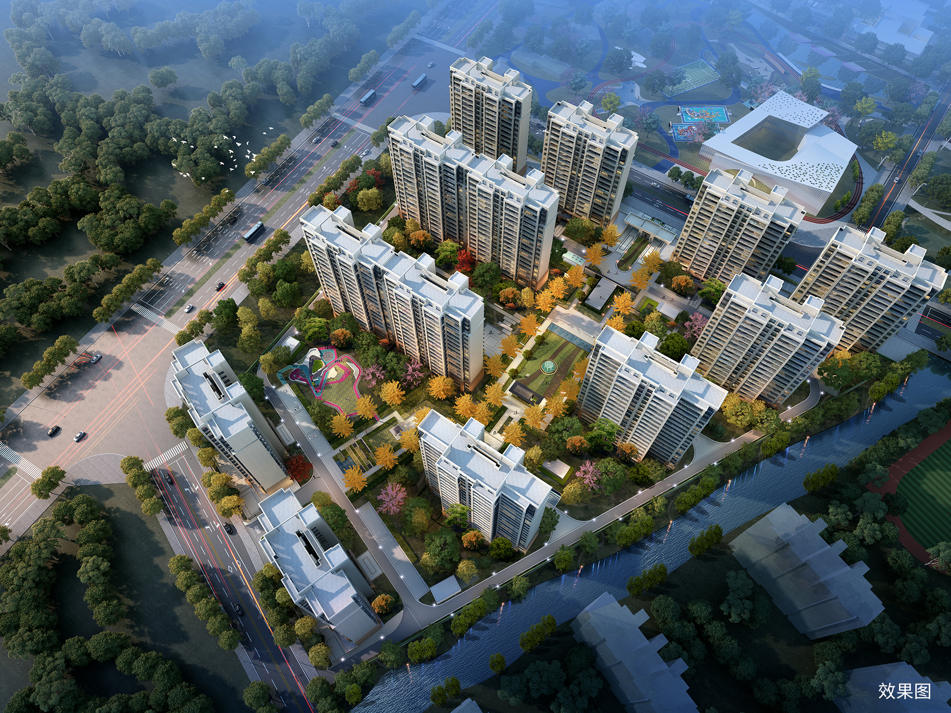 益宏·澴公元鳥瞰圖