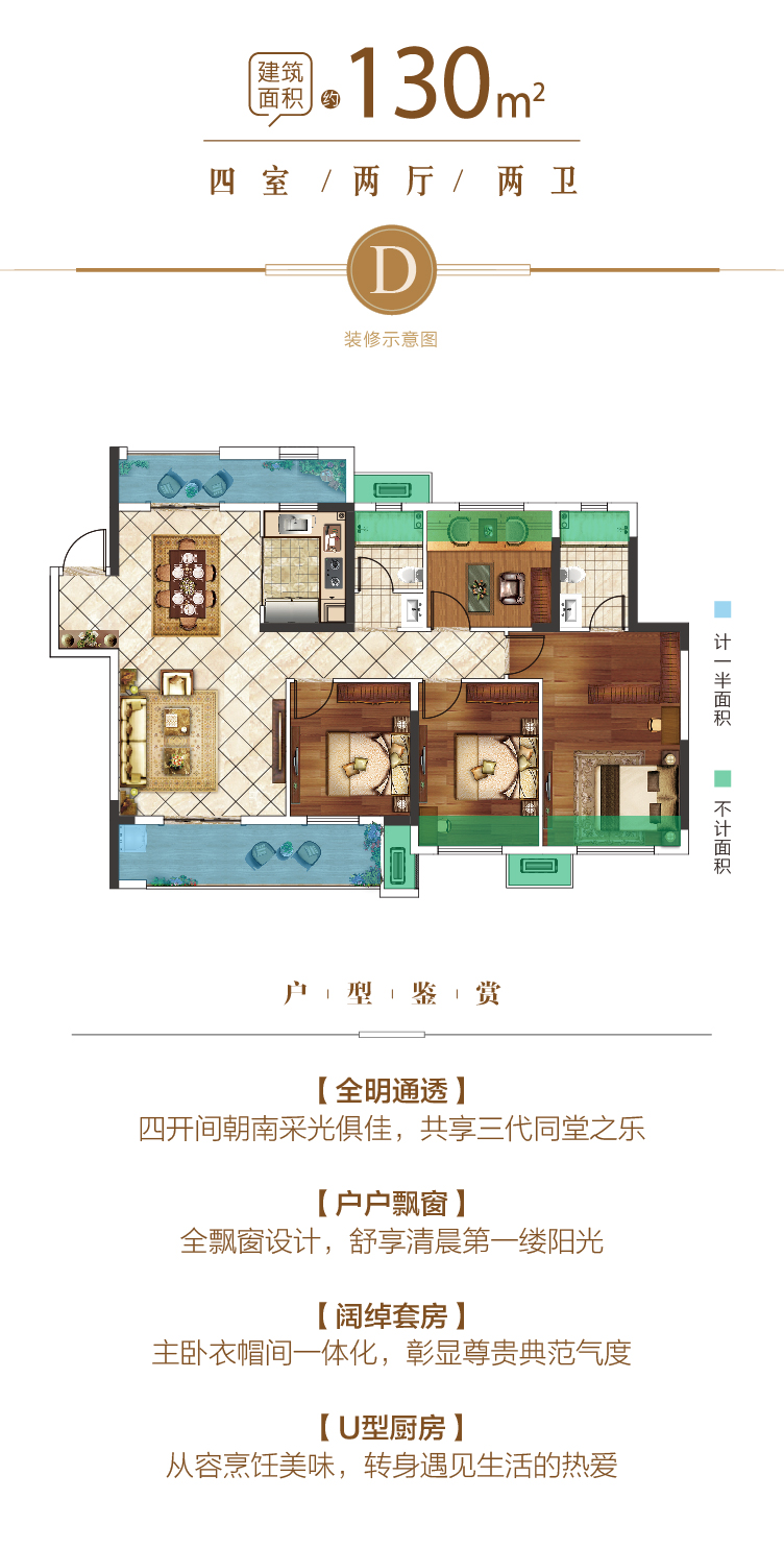 楚霖·鼎觀世界五期丨紫境6#樓D戶型戶型圖