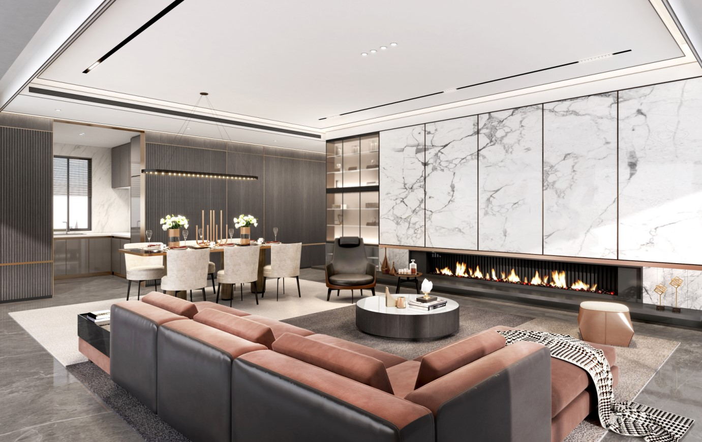 182㎡樣板間客餐廳