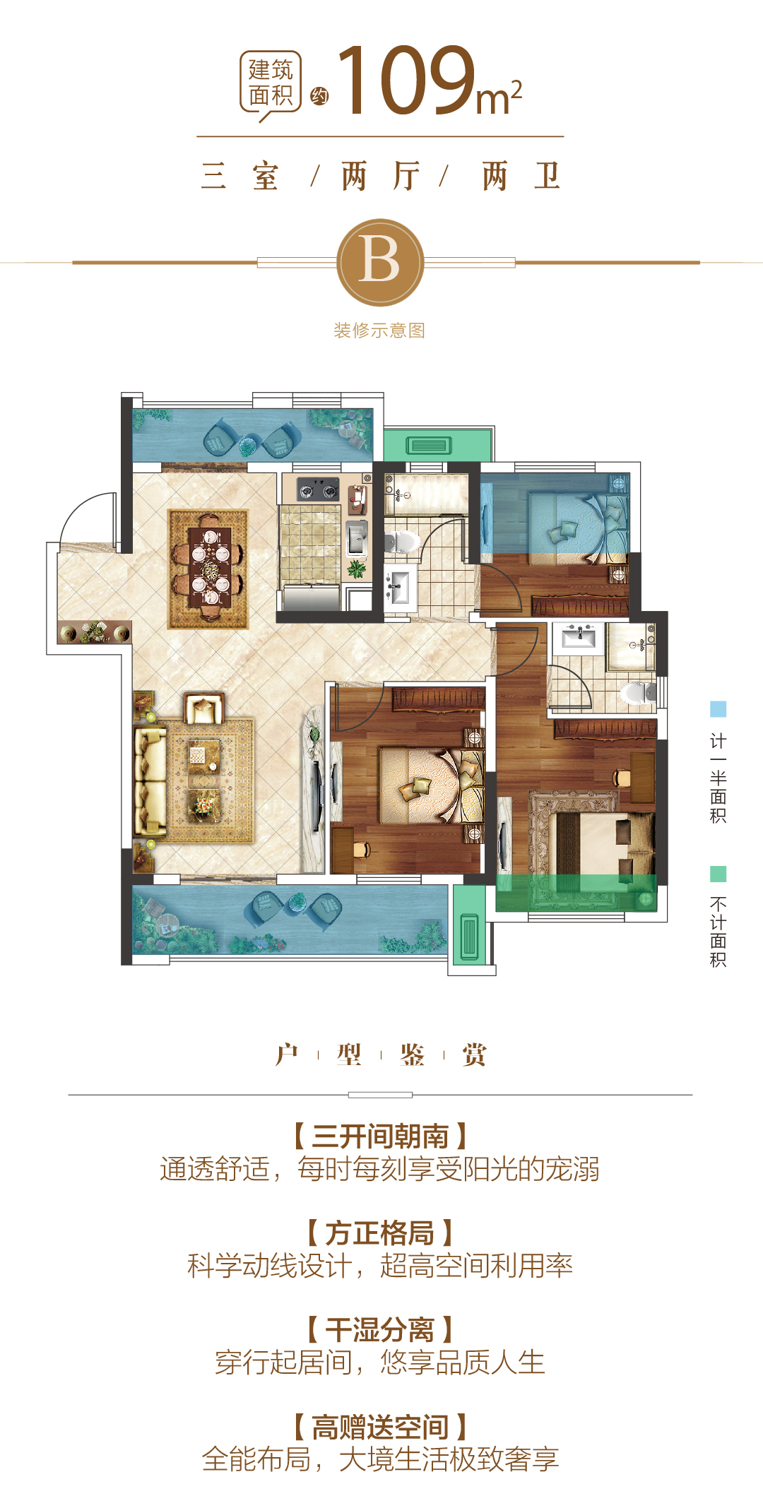 楚霖·鼎觀世界五期丨紫境3/7#樓B戶型戶型圖