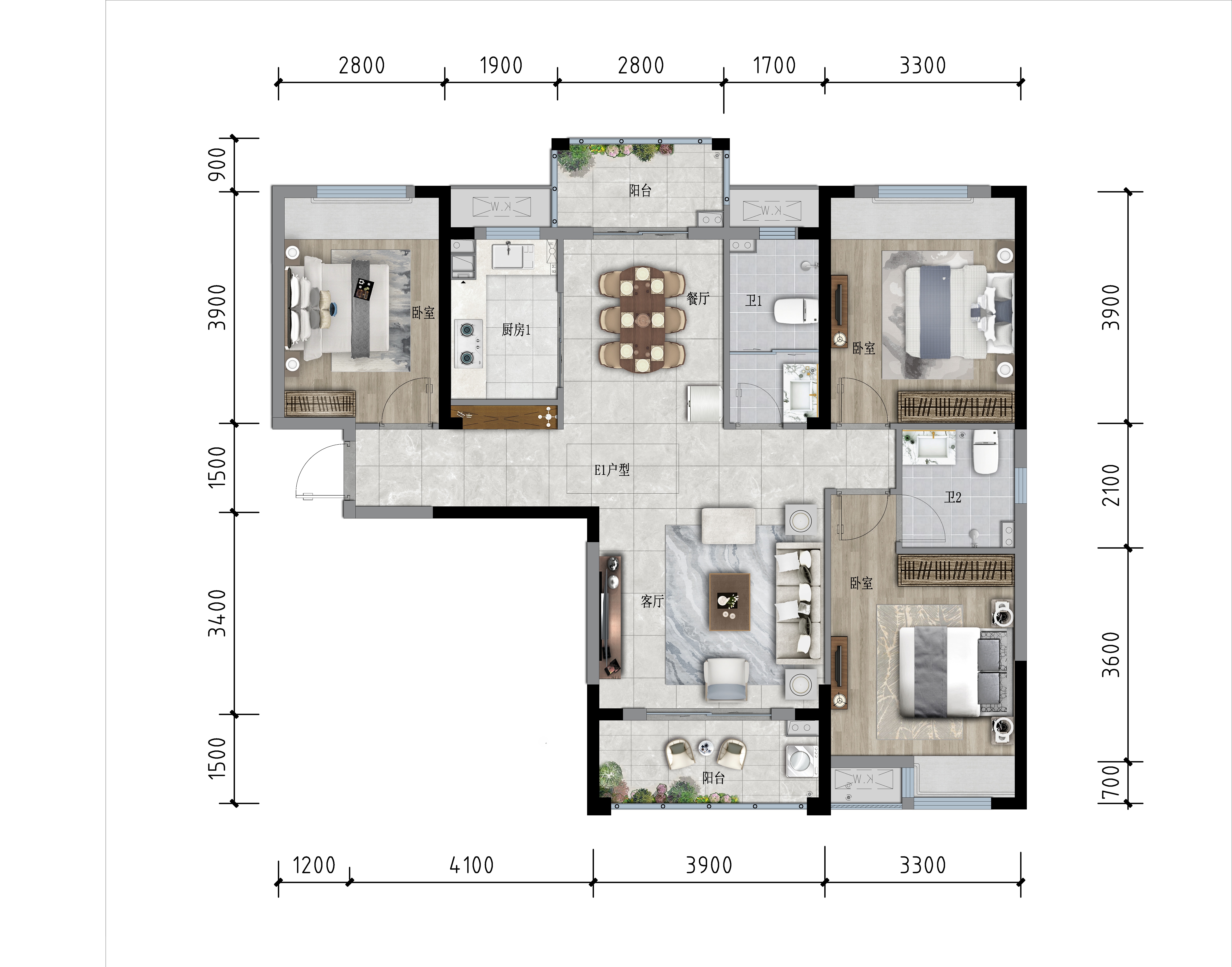 方鵬·航天城35#樓戶型圖